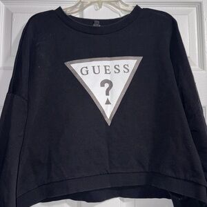 Guess Black and Silver Logo Sweatshirt